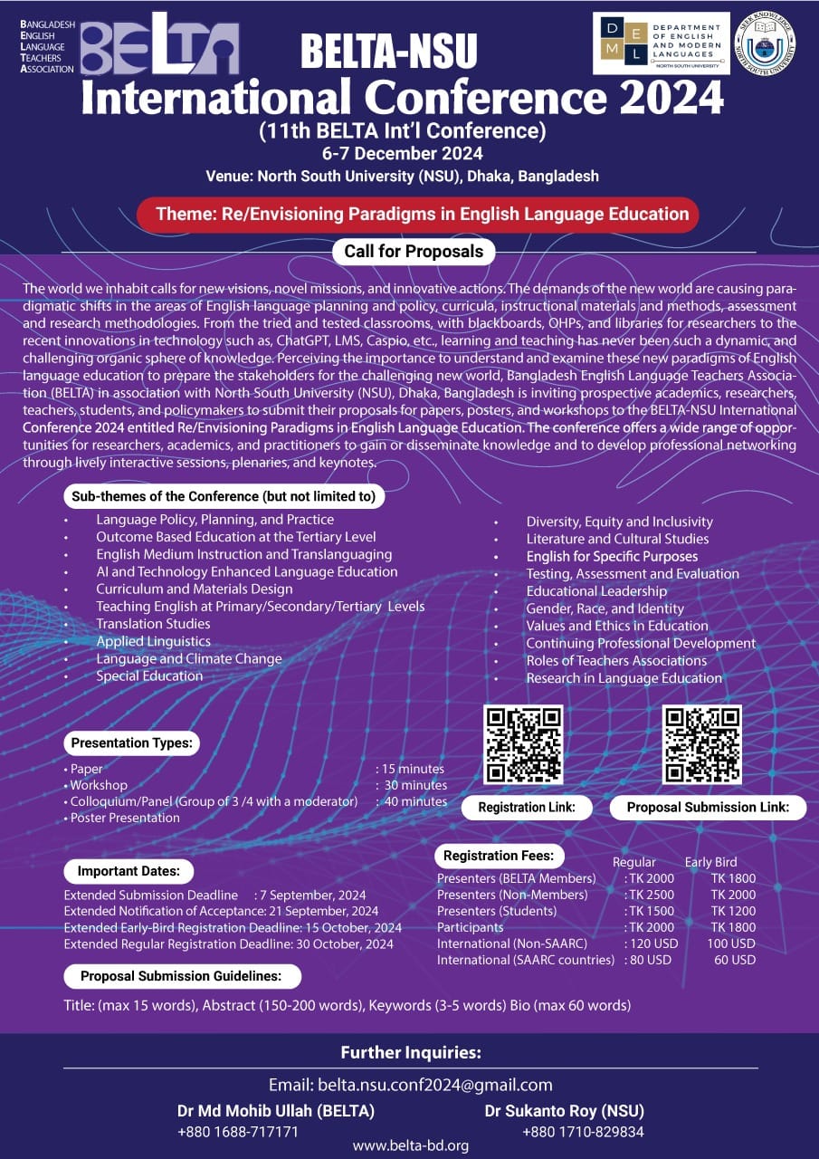 Conference Poster, BELTA NSU International Conference 2024